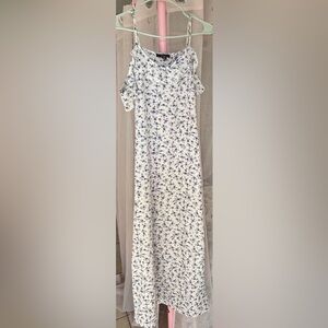 Women's Floral maxi dress with Purple Print